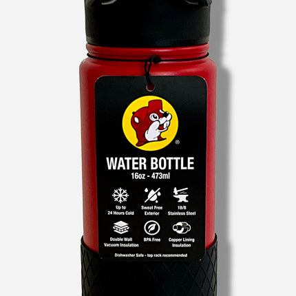 Buc-ee's Yukon Outfitters Red 16oz Water Bottle