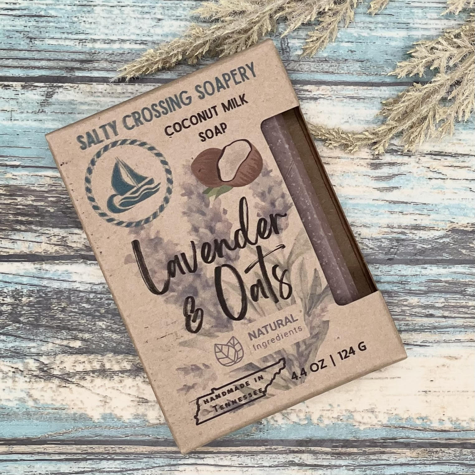 Lavender & Oats Soap | All Natural Bath Bar with Coconut Milk and Colloidal Oats | Vegan Friendly | Palm Oil Free | Ecofriendly Packaging