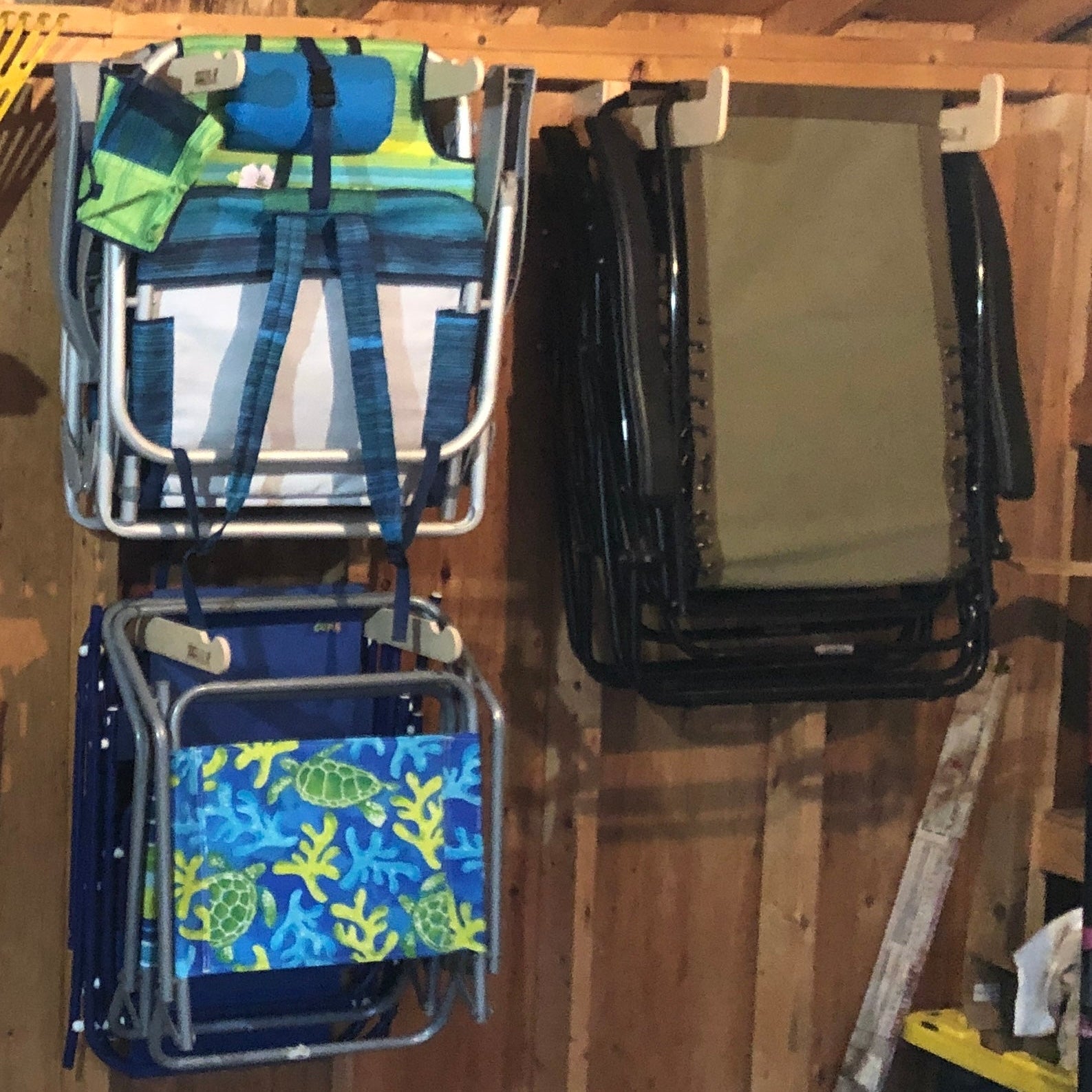 Lawn Chair Organizer – Shed Storage Rack for Yard Chairs