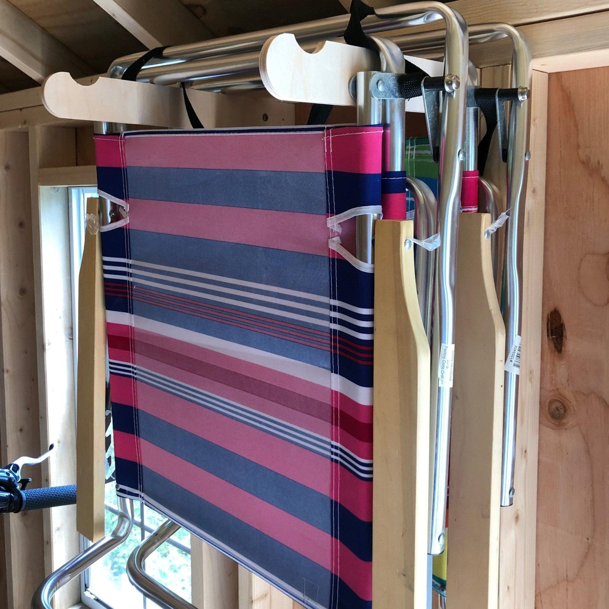 Lawn Chair Organizer – Shed Storage Rack for Yard Chairs