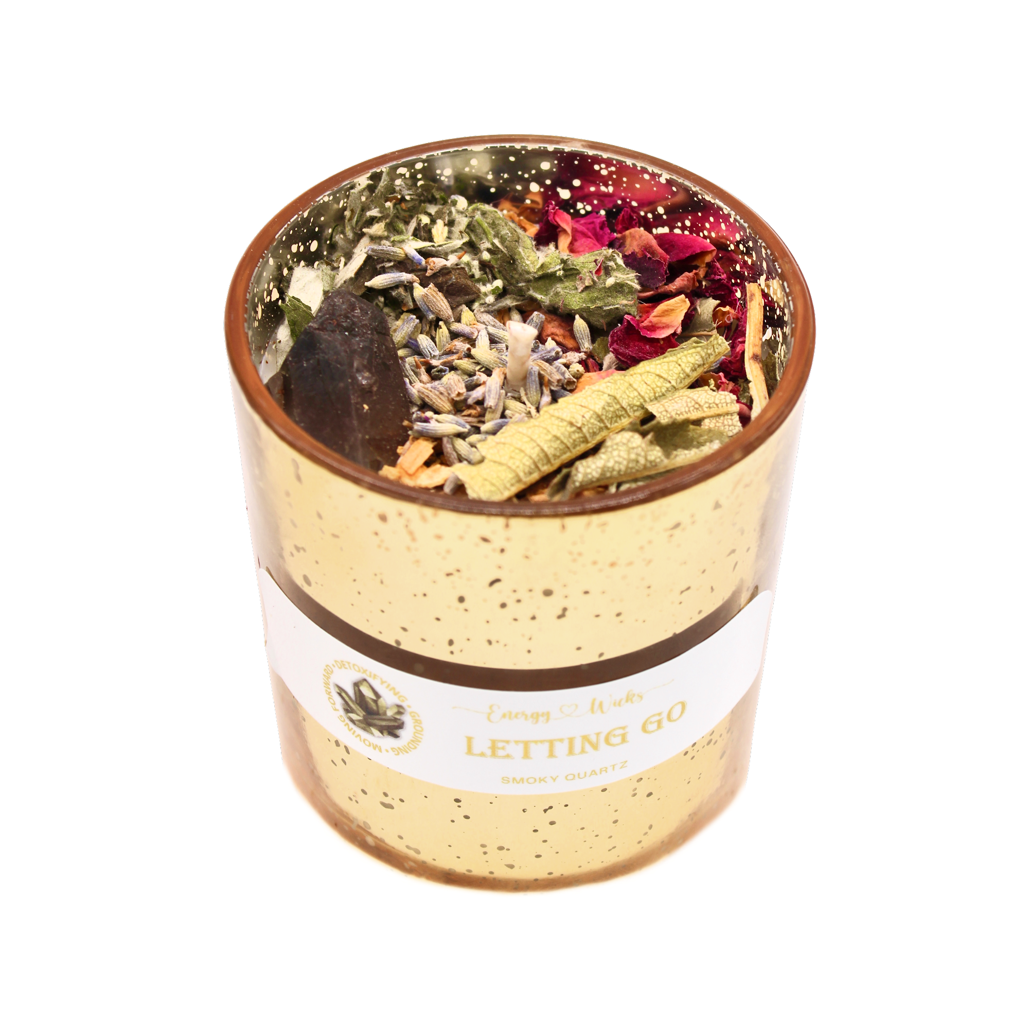 3 Wick Letting Go Crystal Candle