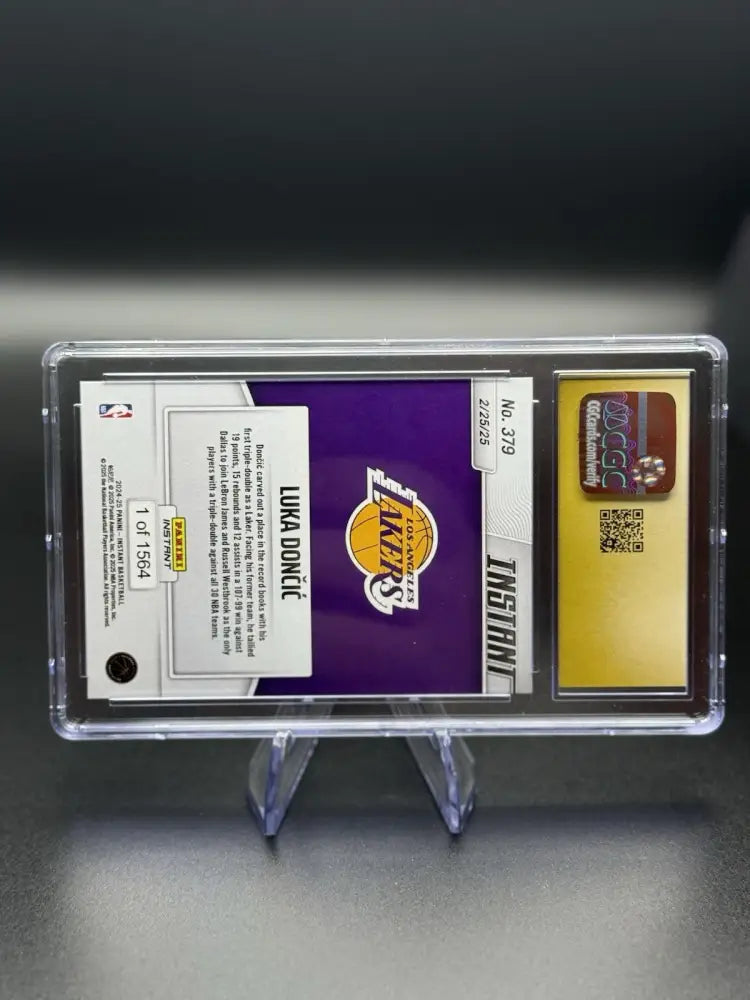 Luka Doncic 2024-25 Panini Instant #379 1st LA Triple Double (CGC Pristine 10)