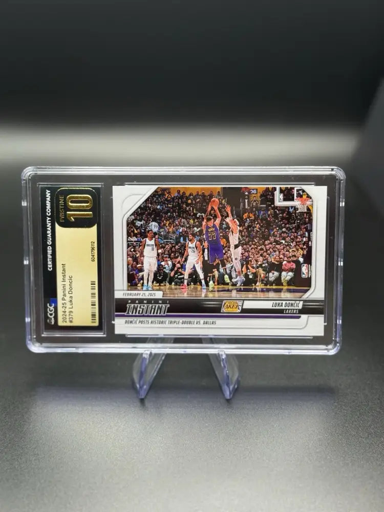 Luka Doncic 2024-25 Panini Instant #379 1st LA Triple Double (CGC Pristine 10)
