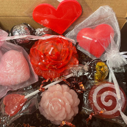 Valentines luxury dark romance gift basket - spa, books, gift wrap