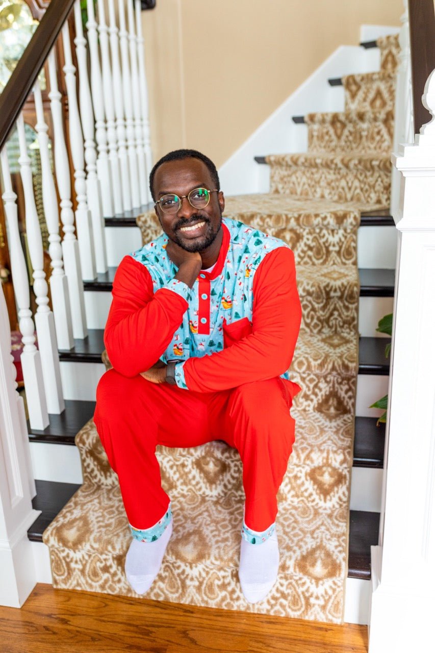 Men's Dark Santa Bamboo Holiday Pajamas