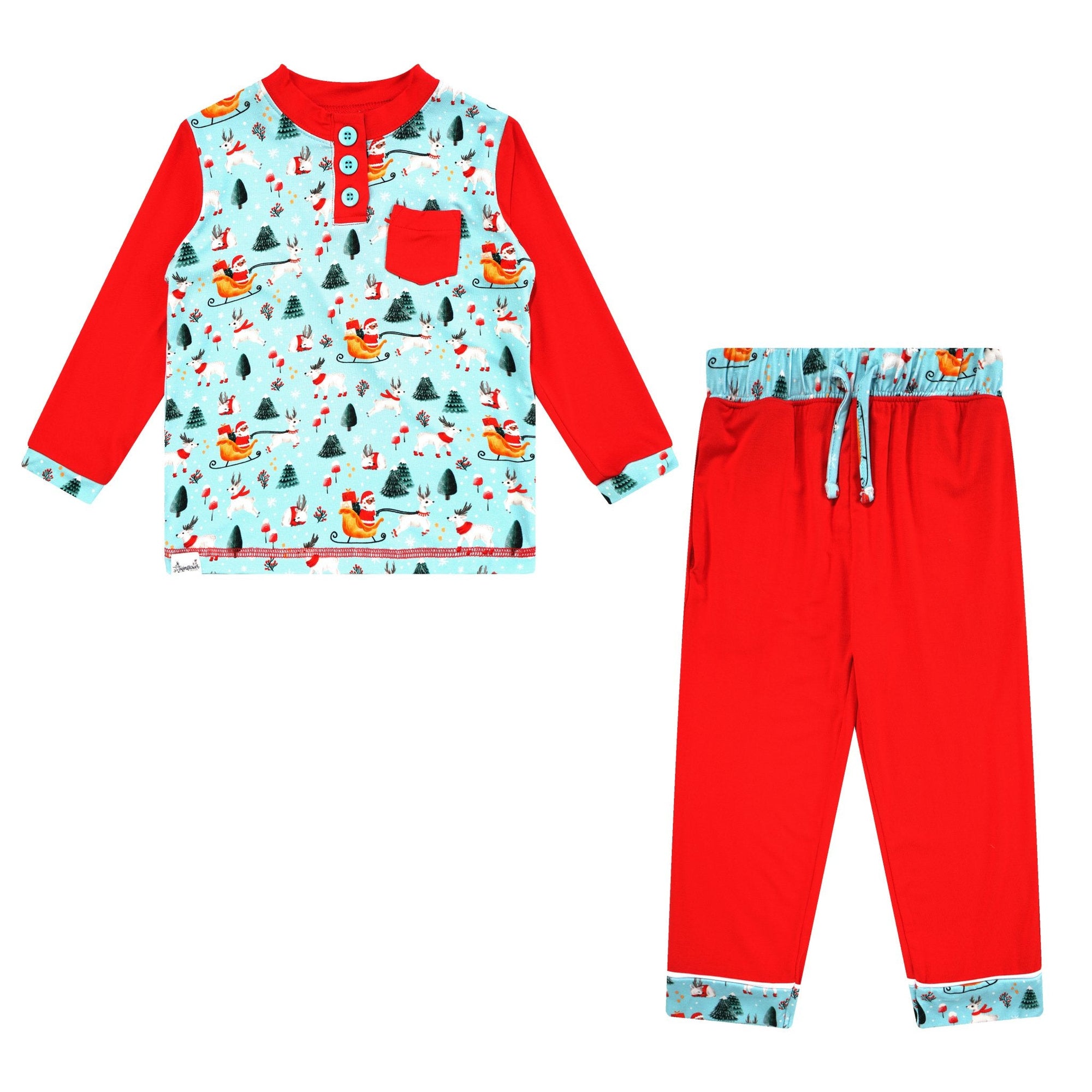 Men's Dark Santa Bamboo Holiday Pajamas