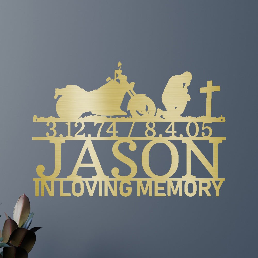 Motorcycle Remembrance Personalized Gifts - Custom Metal Sign