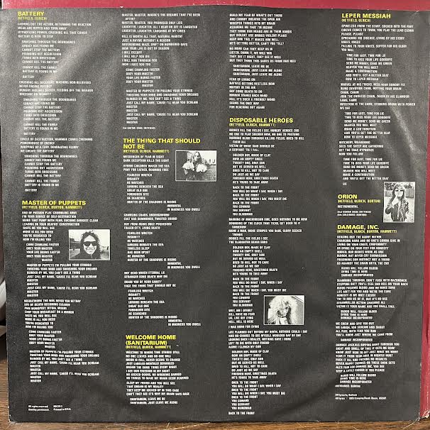 Master Of Puppets (VINYL) | Near Mint (NM or M-) Excellent (EX)