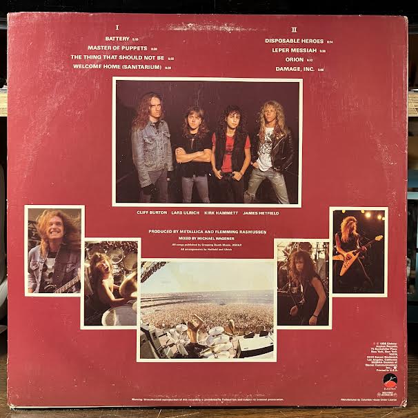 Master Of Puppets (VINYL) | Near Mint (NM or M-) Excellent (EX)