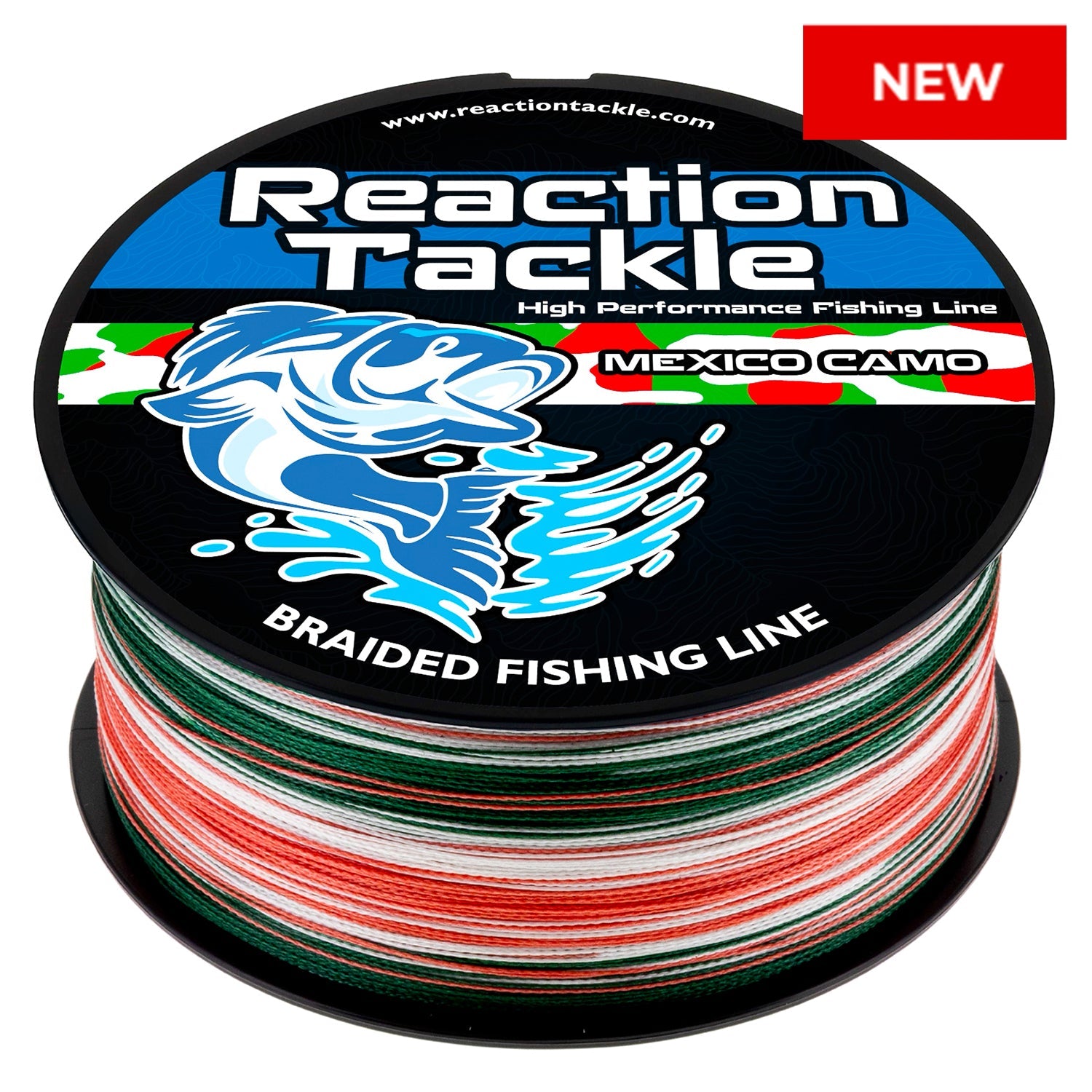 Reaction Tackle Braided Fishing Line - Mexico Camo - NEW
