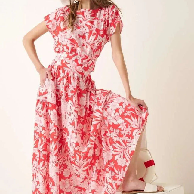 Mittoshop Tropical Print Top and Skirt Set