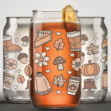 Sweater Weather 16oz. Glass Cup