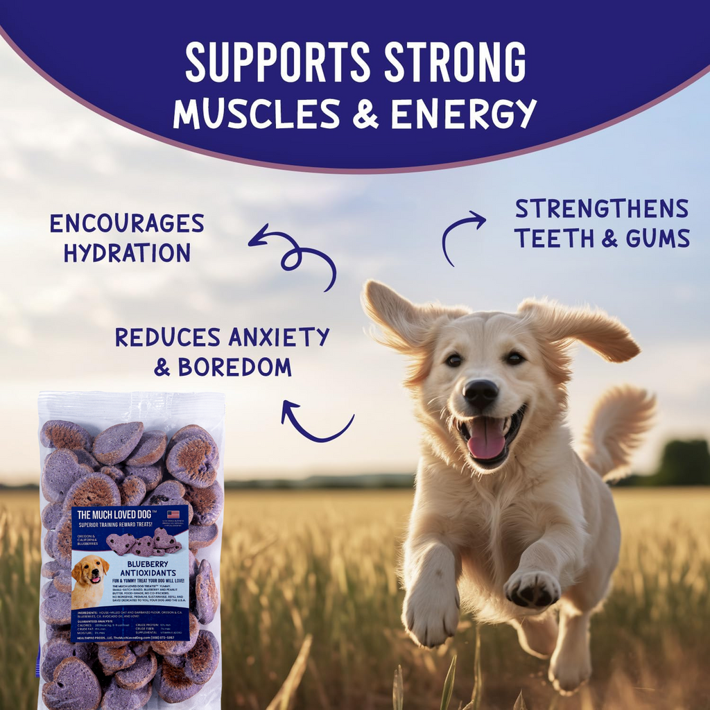 Much Loved Dog Training Treats - Blueberry Antioxidant 6 oz.