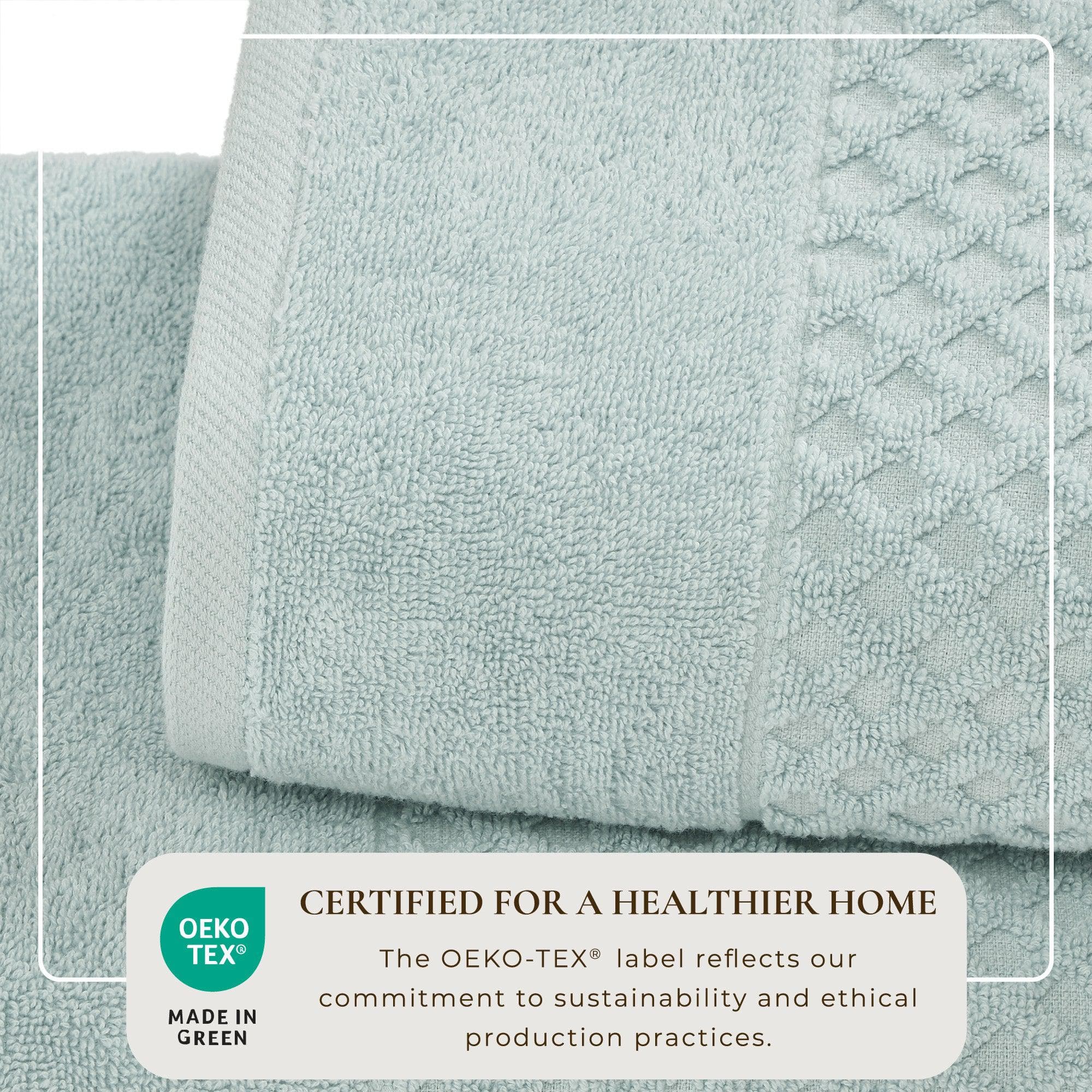 Cotton Diamond Waffle Weave Bath Towel Set - Grayson Collection