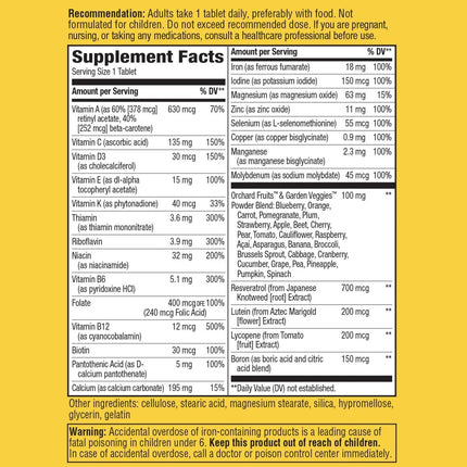 Nature's Way Alive! Daily Energy Multivitamin 22 Vitamins and Minerals 60 Tablets