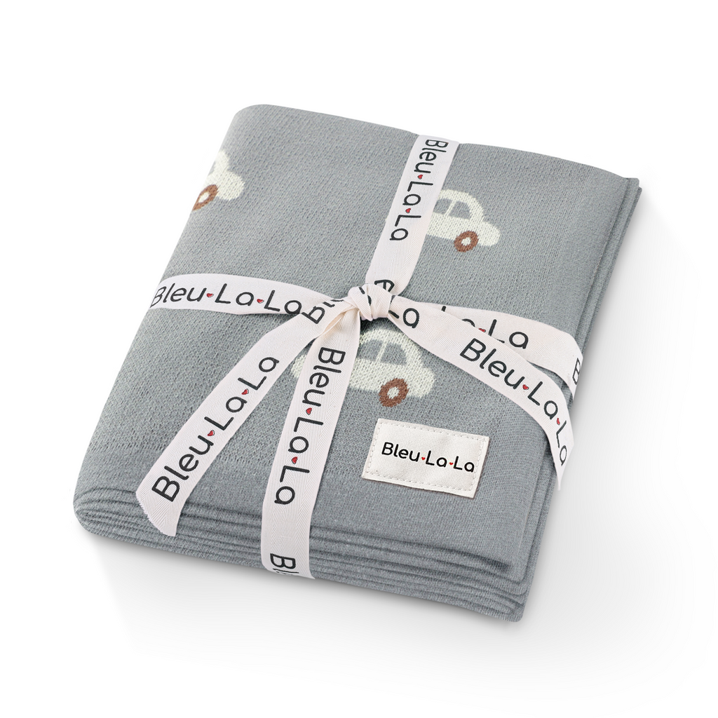 Whimsy Collection - Luxury 100% Cotton Knit Swaddle Baby Blanket