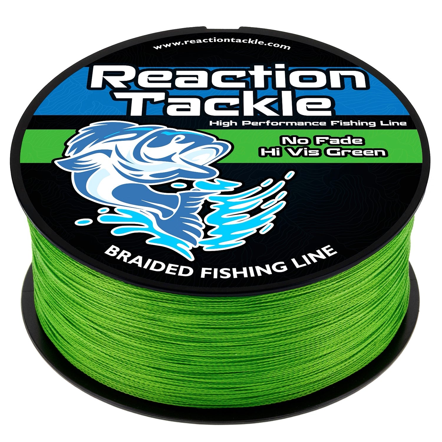 Reaction Tackle Braided Fishing Line - NO FADE Hi Vis Green - NEW
