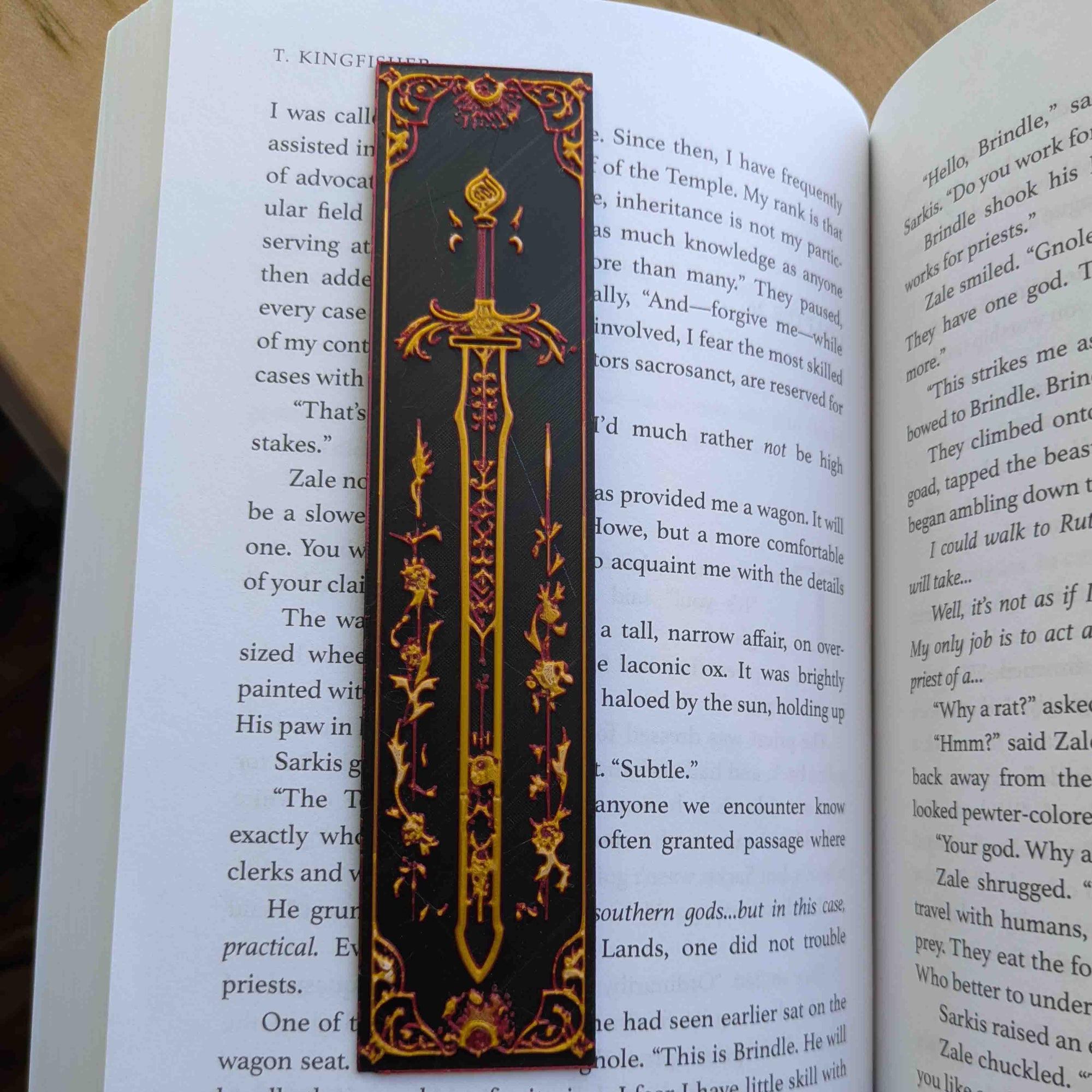 Set of 4 Celestial Gothic Sword Bookmarks – Handcrafted Fantasy Magic