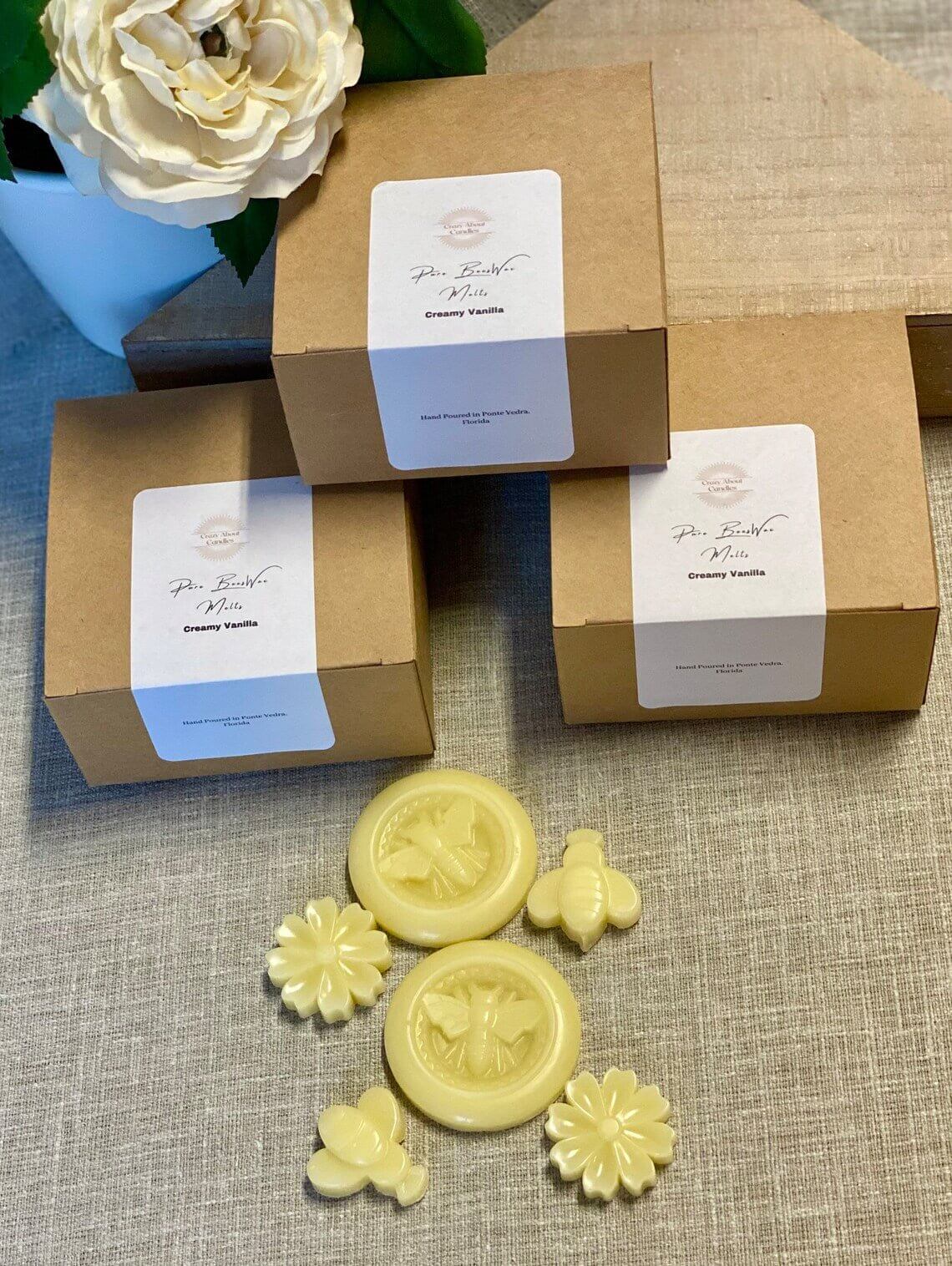 Beeswax Melts - Eco-Friendly Hand-Poured Scented Melts Set of 6 for a Natural Aroma