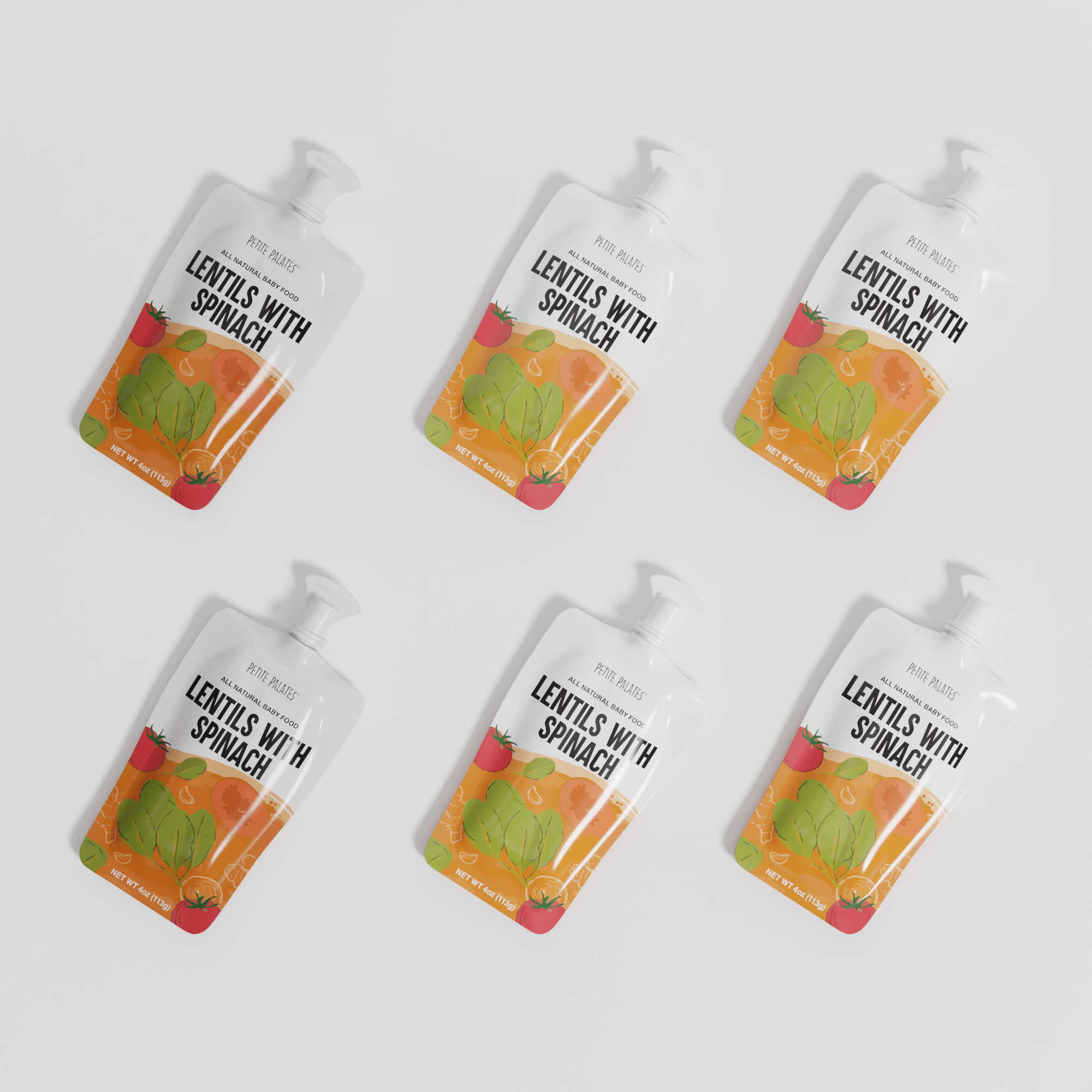 6 Pack of Organic Lentils with Spinach