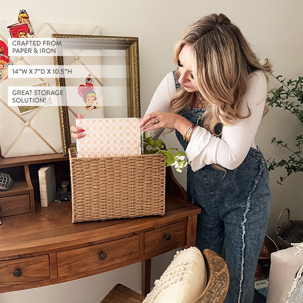 Woven Hanging File Basket