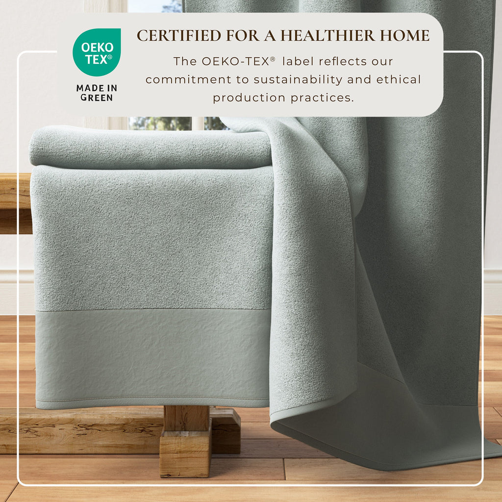 Cotton Linen-Like Border 6-Piece Towel Set - Priya Collection