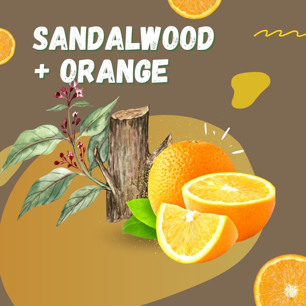 Peaceful Sandalwood + Orange Aromatherapy Candle