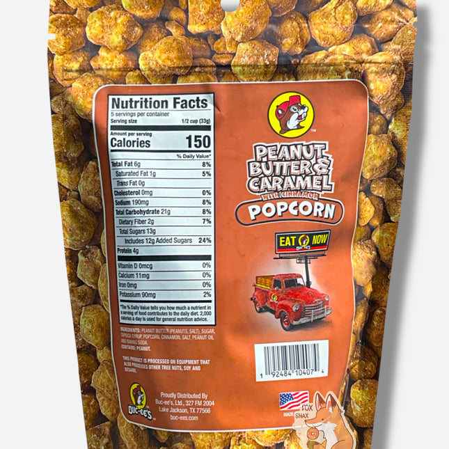 Buc-ee's Peanut Butter & Caramel Popcorn With Cinnamon