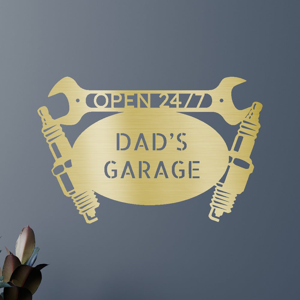 Car Dad's Garage Personalized Gifts - Custom Metal Sign