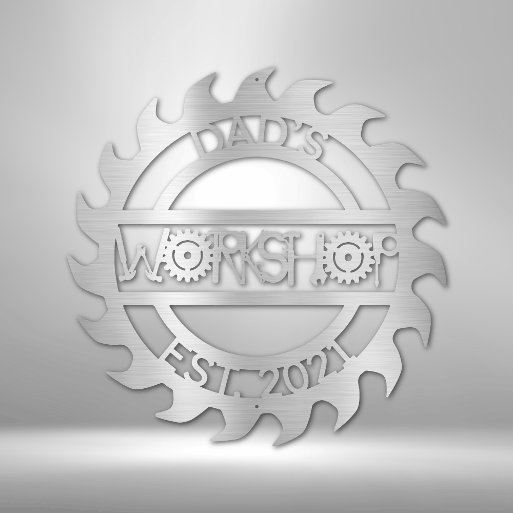 Dad Workshop Garage Personalized Gifts - Custom Metal Sign for Father's Day