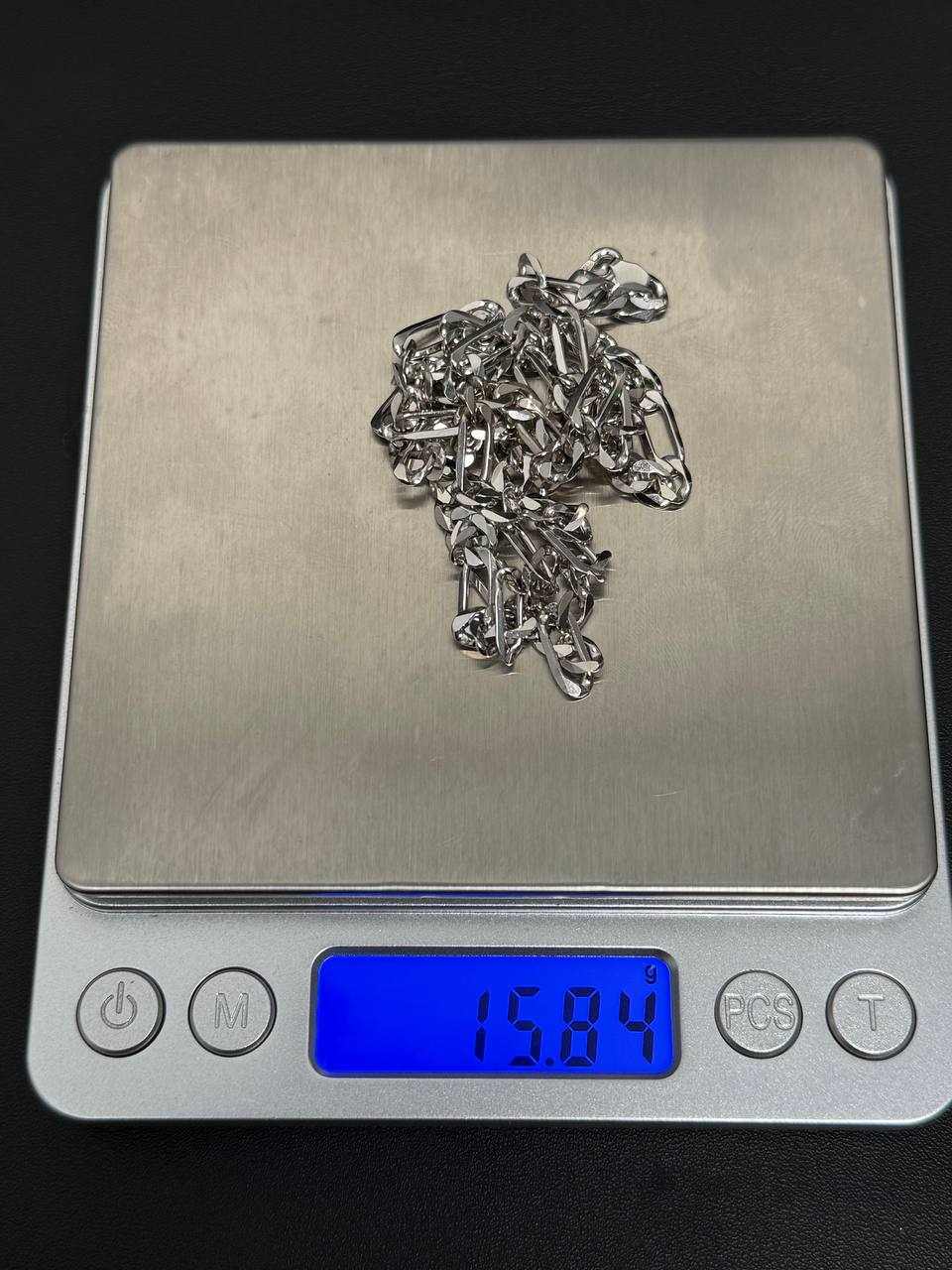 Solid 925 Sterling Silver Figaro Link Chain Necklace