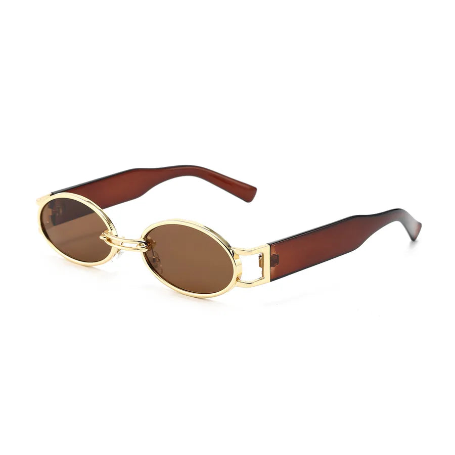 Retro Oval Frame Sunglasses