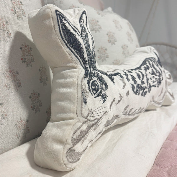 Leaping Easter Bunny Pillow