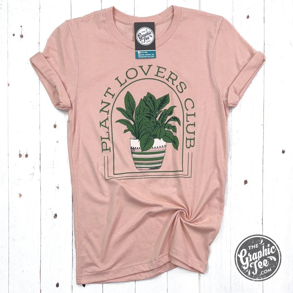 Plant Lovers Club Heather Peach Crewneck Short Sleeve Tee