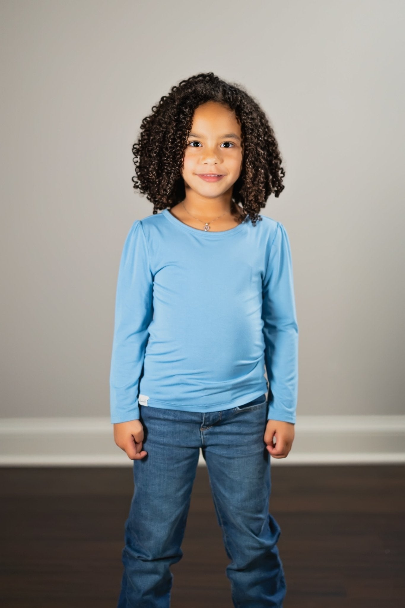 Herencia Blue Long Sleeve Top