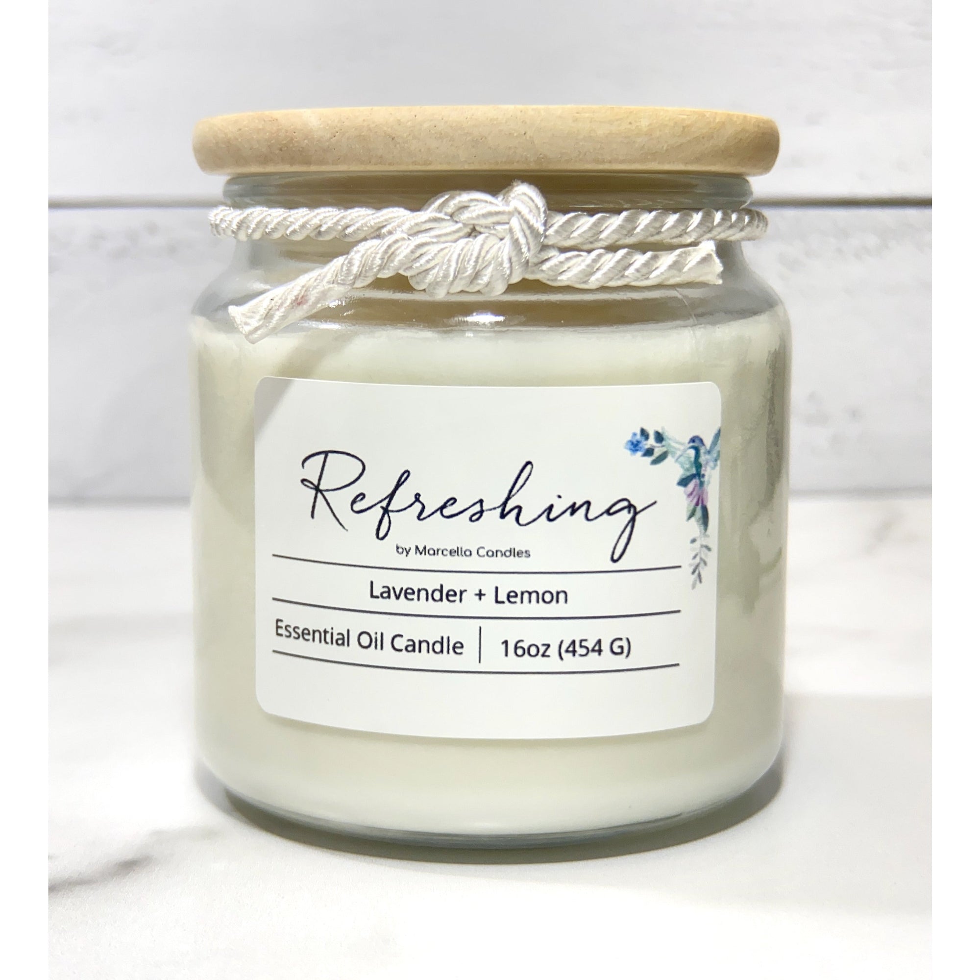 Refreshing Lavender + Lemon Aromatherapy Candle