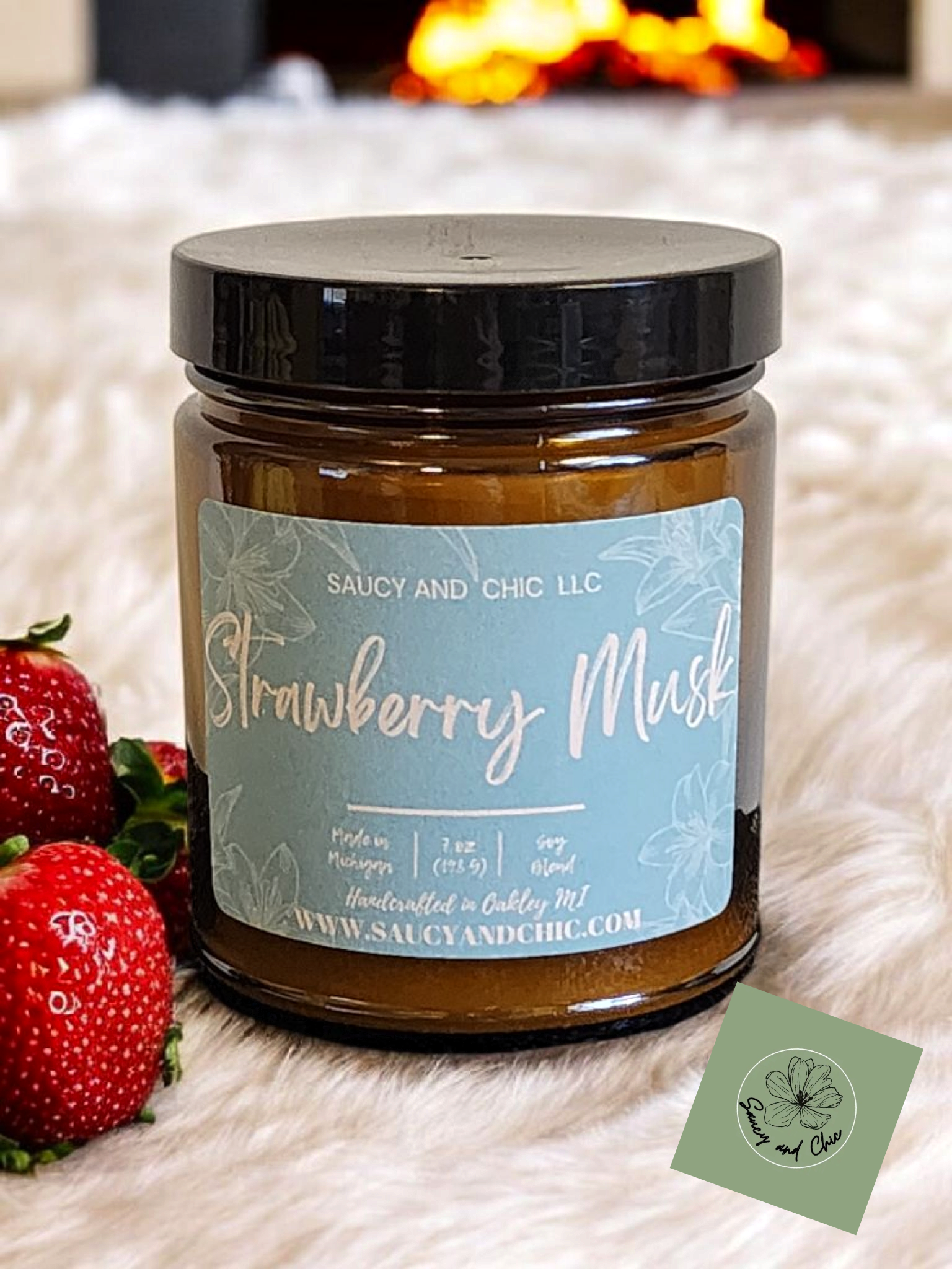 Strawberry Musk Wickless Candle – Sweet, Fruity, and Sensually Smooth Scent