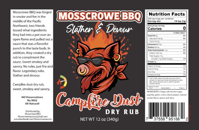 Campfire dust bbq rub