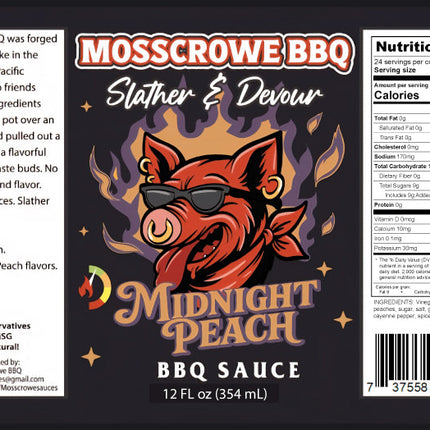 Midnight Peach BBQ glaze