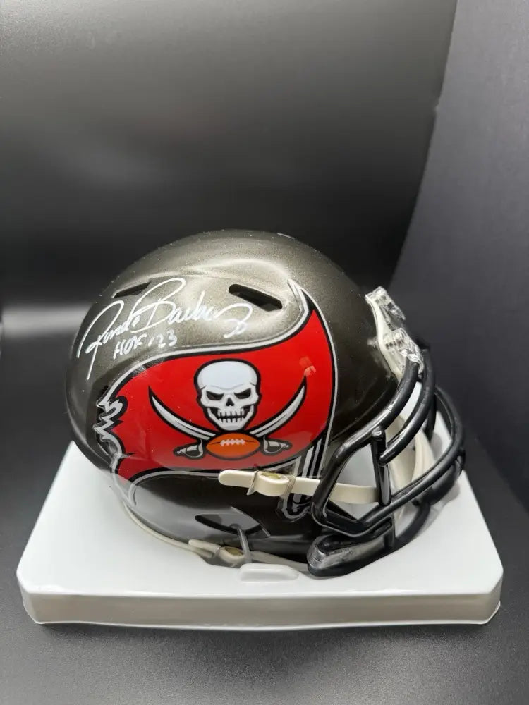 Ronde Barber Signed Buccaneers Mini Helmet “HOF 2023” BAS Witnessed