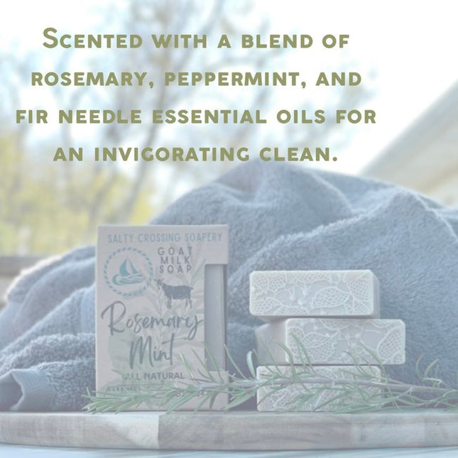 Rosemary Mint | Goat Milk Artisan Soap | All Natural Bath Bar | Handmade in Tennessee