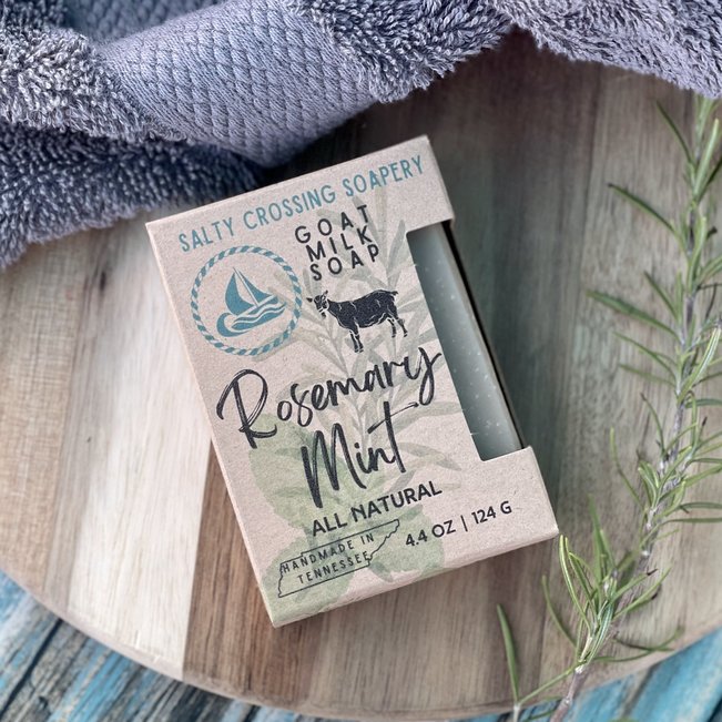 Rosemary Mint | Goat Milk Artisan Soap | All Natural Bath Bar | Handmade in Tennessee