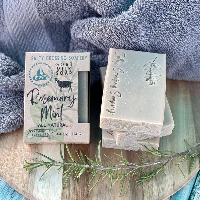 Rosemary Mint | Goat Milk Artisan Soap | All Natural Bath Bar | Handmade in Tennessee