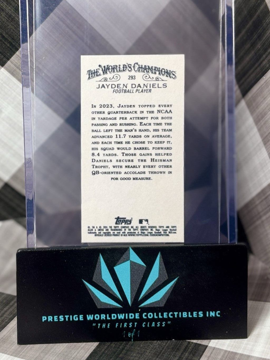 Jayden Daniels 2024 Topps Allen & Ginter Mini Black Border Rookie #253 WSH RC