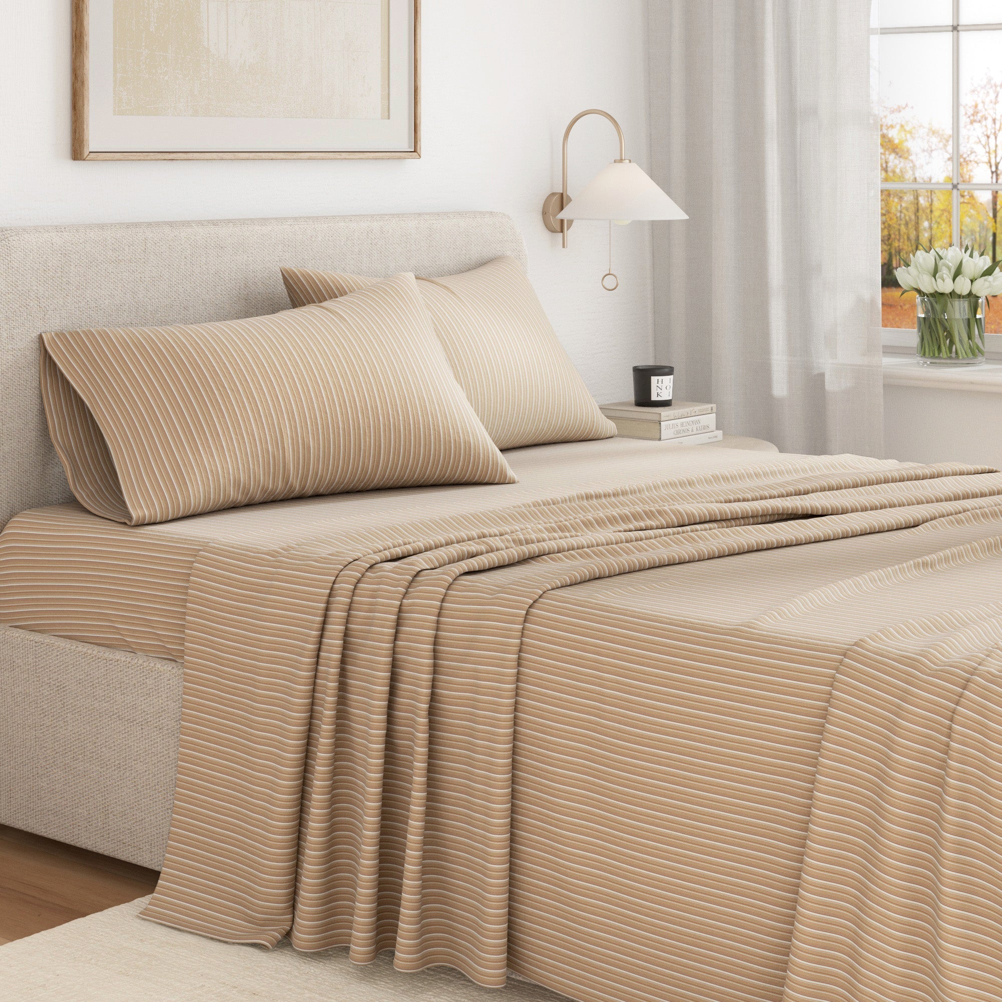 Turkish Cotton Flannel Sheet Set - Plaid & Stripe Collection