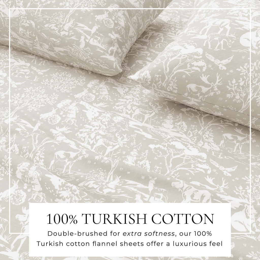 Turkish Cotton Flannel Sheet Set - Elevated Holiday Collection