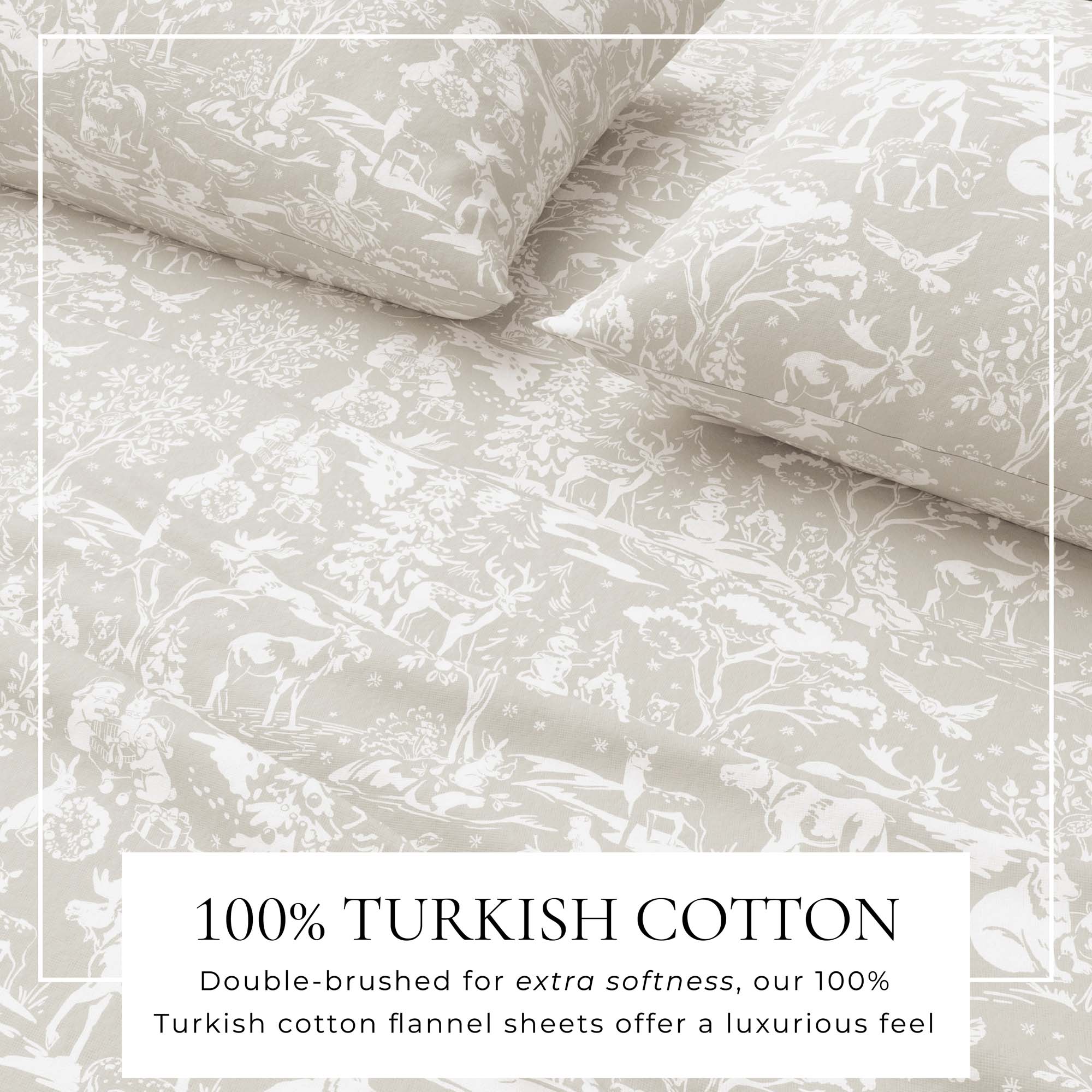Turkish Cotton Flannel Sheet Set - Elevated Holiday Collection