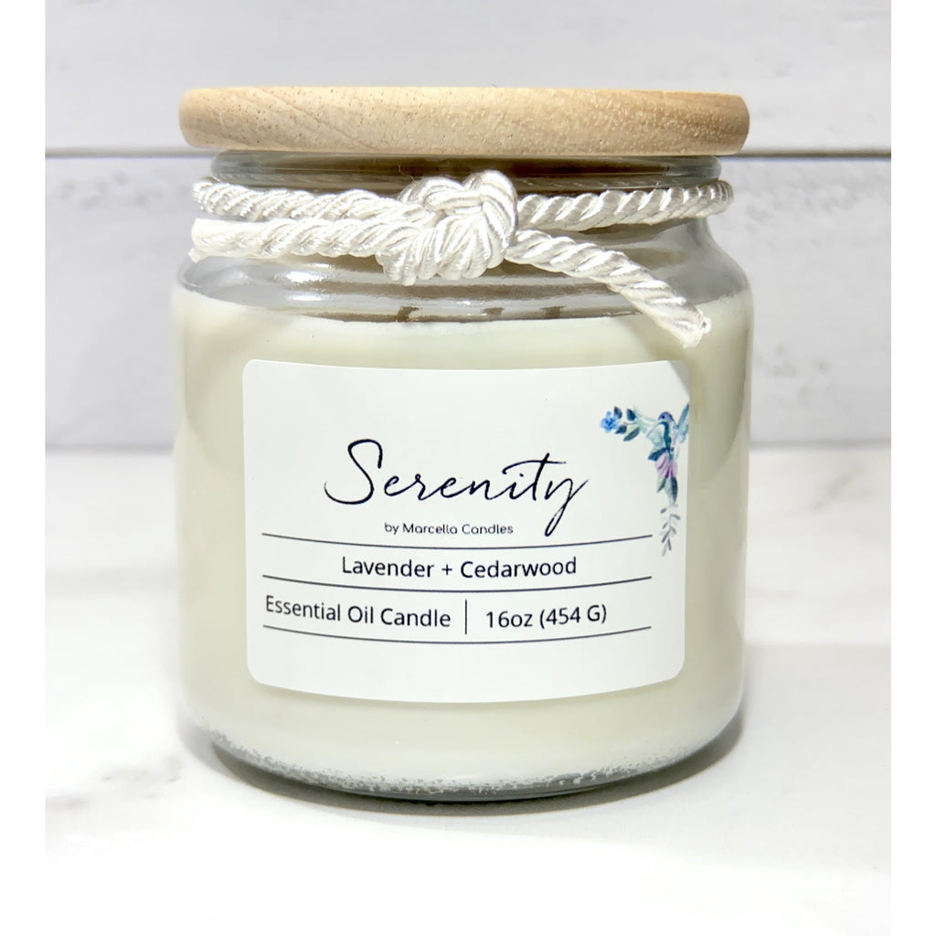 Serenity Lavender + Cedarwood Aromatherapy Candle