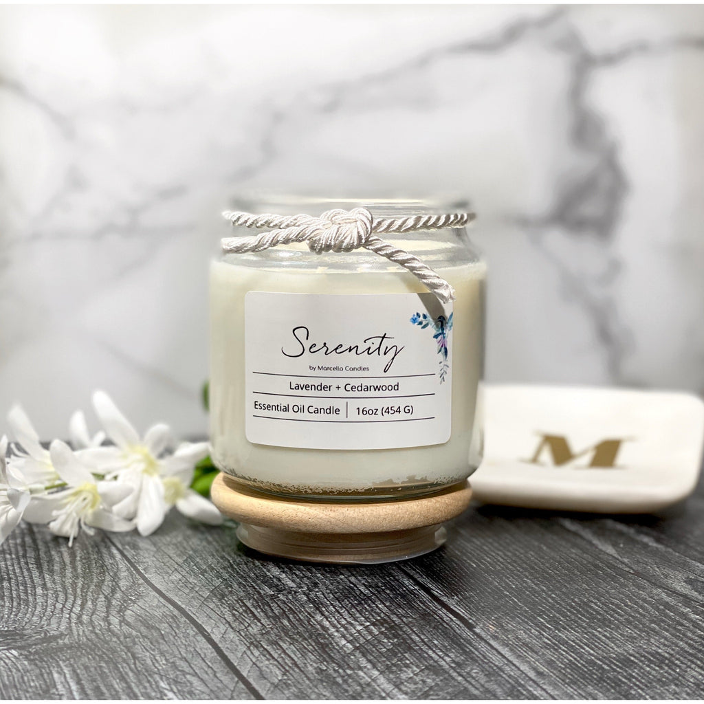 Serenity Lavender + Cedarwood Aromatherapy Candle
