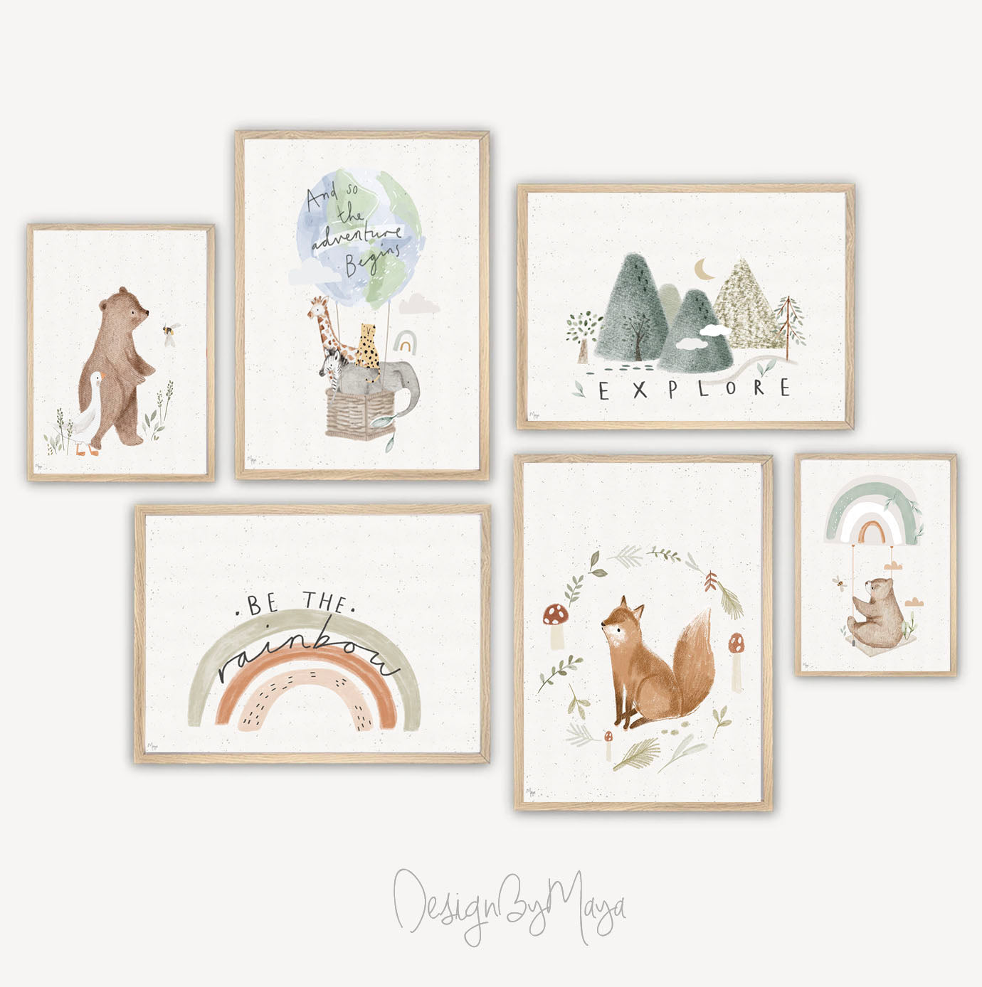 Baby Animals Prints - Luster Paper Nursery Wall Art Prints